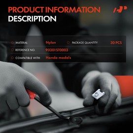 A-Premium 30PCS Steel Floor Pan Splash Shield Clip Fastener Retainer Compatible with Mazda CX-5 2013-2023, 3 2010-2023, 6 2014-2021, CX-9 2016-2023, 5 2012-2015, CX-3 2016-2021, CX-30, CX-50, CX-90