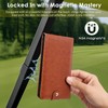 TLTWHS Magnetic Golf Scorecard Holder - Premium Leather Yardage Book