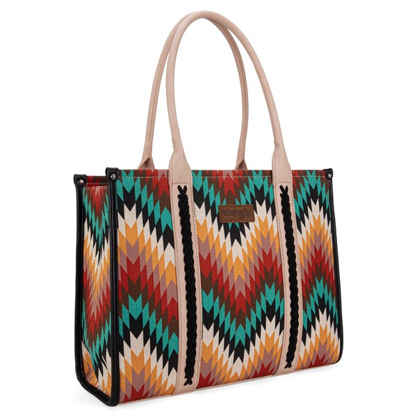 Wrangler Tote Bag for Women Western Shoulder Bag and Aztec