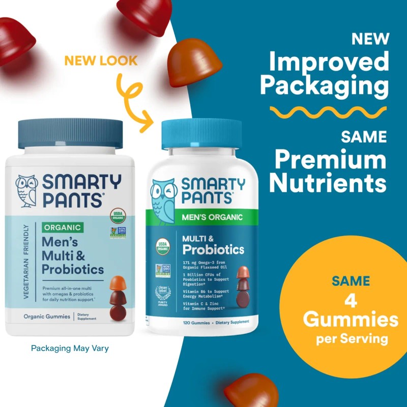 Smartypants Gomitas Multivitamínicas Orgánicas Hombres 120ct