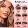 de Extensiones de Pestañas Hipoalergénicas LUJITO con Efecto Voluminoso, de