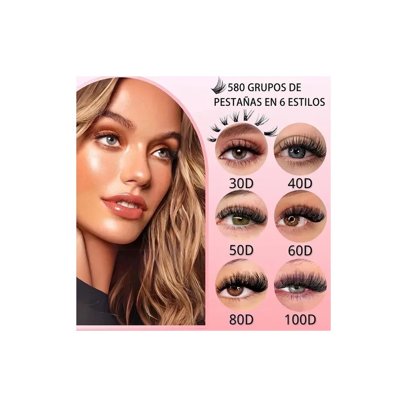 de Extensiones de Pestañas Hipoalergénicas LUJITO con Efecto Voluminoso, de