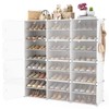WEXCISE Portable Shoe Rack Organizer with Door, 48 Pairs Shoe