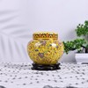 XINGYAN Chinoiserie Enamel Ginger Jar with Twist Lid, Round Design,