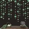 Sage Green 40th Birthday Decorations Number 40 Circle Dot Twinkle