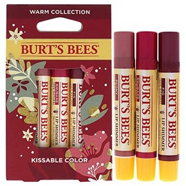 Burts Bees Kissable Color Warm Collection Unisex Lip Shimmer Peonía, ruibarbo, higo, 3 onzas