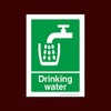 Drinking Water Plastic Sign with 4 Pre-Drilled Holes (HS5) -