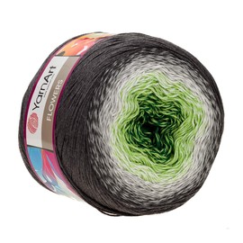 YarnArt - Hilo de flores 55% algodón, 45% acrílico, 250 g, 1000 metros, hilo de algodón multicolor, hilo de ganchillo arcoíris, primavera y verano, 1 madeja deportiva fina [291]