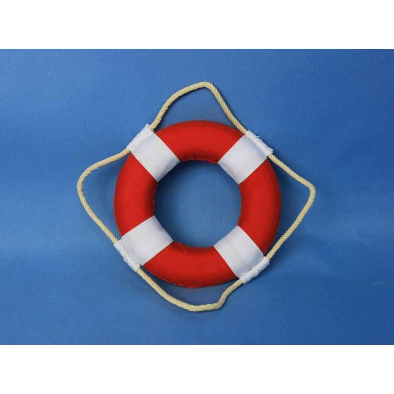 Hampton Nautical Vibrant with White Bands Life Ring Decoration, 6",