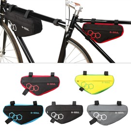 NUOYAQI Frame Bag Bicycles Front Top Tube Bag Pouch Cycling Tool Bag for Road and Mountain Bikes, as the pic show, Black