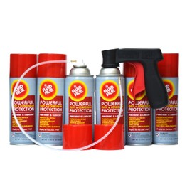 Fluid Film 11.75 oz Penetrating Oil Spray 6 Pack, Spray Can Extension Wand, Can-Gun1 Premium Can Tool Aerosol Spray, FLAS11RD