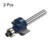 sourcing map 2pcs Roundover Router Bit 1/4 Shank 3/16" Radius