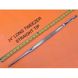 24" Mega Long Tweezer Straight Tip Stainless Steel 14351ST (AJSHEARS)
