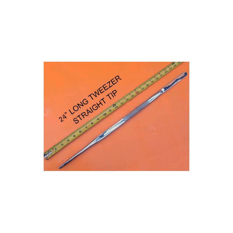 24" Mega Long Tweezer Straight Tip Stainless Steel 14351ST (AJSHEARS)