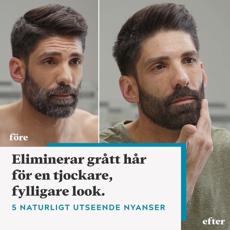 Only for but moustache and beard colour medium brown, eliminates