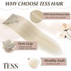 TESS Clip in Hair Extensions Real Human Hair Blonde Remy