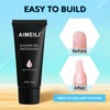 AIMEILI Poly Nail Extension Gel Milky Pink Glitter Builder Nail
