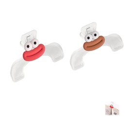 LeTradeJP Stationery Clips, Set of 2, Transparent, Plastic, Textbook Clips, Cute, Clear, Convenient, Easy to Use, For Document Paper, Food Storage, Stationery, Home, Bookstore, Office Supplies, School