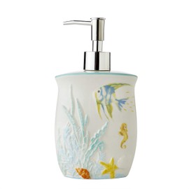 SKL Home Ocean Watercolor Soap Dispenser, Multi