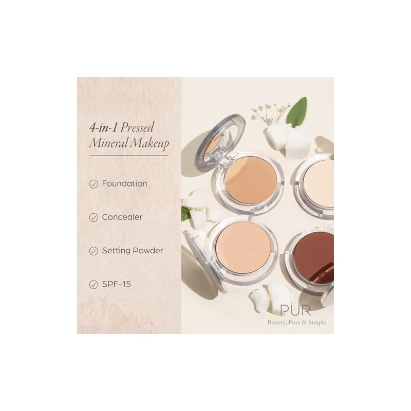 Pressed Mineral Makeup Foundation With Spf Medium Tan Ounce