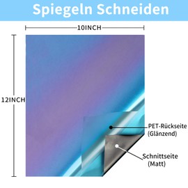 Lya Vinyl Chameleon Plotter Film Textile, 7 Pack Chameleon Flex Film Plotter Textile for Cricut, Silhouette Cameo, Iron-On Film Plotter for DIY T-Shirt, Fabric