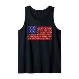Leopard American Flag Vintage Leopard Print Tank Top