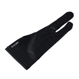 Elecom TB-GV3KSBK LCD Tablet Gloves, 2 Finger Gloves, For Children, Small, With Malfunction Prevention Function, Left-Handed, Right-Handed, Tablet Learning, Liquid Tab, Black