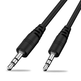 CABLEPELADO Aux Cable 3.5 mm Jack | Aux Cable 3.5 mm | Male to Male | Compatible with Car Radio, Headphones, Speaker, TV, Smartphone, MP3, HiFi Receiver | Black | 5 Metres