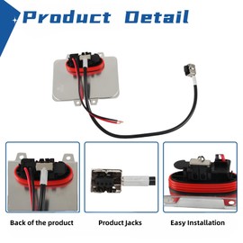 Silscvtt 5DV 009 000-00 Xenon Headlight Ballast Control Unit with Igniter and D1S Bulb Replacement for Escalade 2007-2014 Town Country 2008-2014 E60 2006-2009