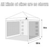MordenApe Sidewalls for 10x10 Pop Up Canopy - Multi-Functional Combination