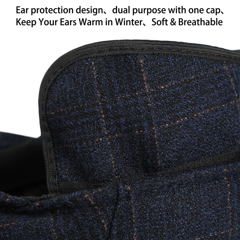 Wantonfy Beret Cap Men's Flat Cap Peaked Cap Gatsby Peaked