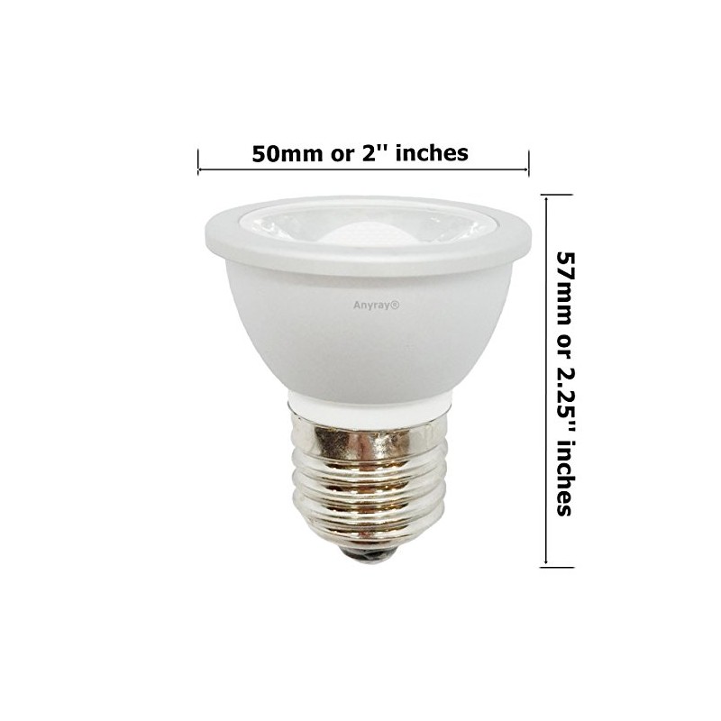 Anyray 2-LED Light Bulbs HR16 120V 5W E27 MR-16 JDR