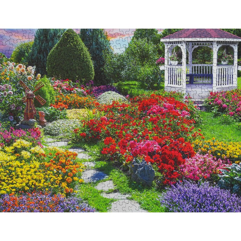 Springbok Flower Garden 500 Piece Puzzle for Adults - Featuring