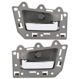 LUJUNTEC Interior Rear Driver Left Passenger Right Side Door Handle Replacement for 2005-2011 for Jeep for Grand Cherokee 2pcs Gray Housing w/Chrome Lever Handle Replace OE 5HR381D5AG
