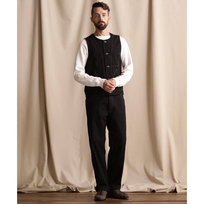 Schott 782-5957001 OLD HICKORY DENIM VEST Men's Denim Vest, 010