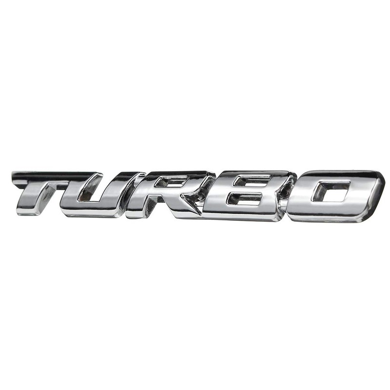 JenNiFer Turbo 3D Metal Car Sticker Tailgate Body - Red