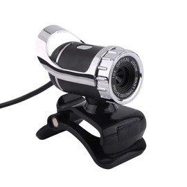 Cámara USB portátil para computadora de escritorio, cámara web de enfoque manual HD con micrófono incorporado, cámara web de video llamada Mini Plug and Play con clip, rotación de 360 ​​°(Plata)