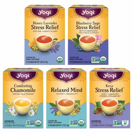 Yogi Tea Stress Relief & Relaxation Sampler - 16 Bags per Pack