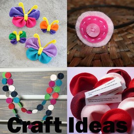 Playfully Ever After Yellow Craft Felt Circles (1 Inch - 100pc)