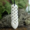 81stgeneration Women's Men's Hand Carved Bone Celtic Knot Friendship Maori
