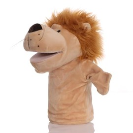 Proumhang Hand Puppets for Kids,Soft Plush Zoo Animal Puppet for Children Toddlers Boys Girls,For Imaginative Play,Show Theater, Easter/Birthday Party Supplies Stocking(Big Movable Mouths) 25cm Lion