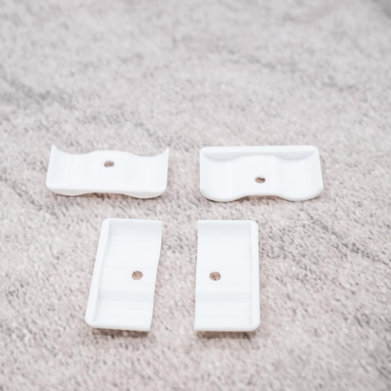 ULEIVA Replacement End Caps Set of 4 White Compatible with