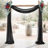 Black Backdrop Curtain Chiffon Drapes 2.5ft x 20ft Wedding Arch