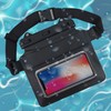 Transparent Waterproof Crossbody Hip Bag Phone Pouch for Beach & Swimming Waterproof Bag Black