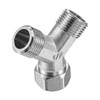 sourcing map Pipe Fitting G1/2 1 Female to 2 Male
