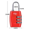 TSA Luggage Locks (4Pack) - 3 Digit Combination Padlocks -