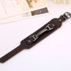 Punk Bracelet for Men Leather Bracelet Black Braided Cuff Bracelet