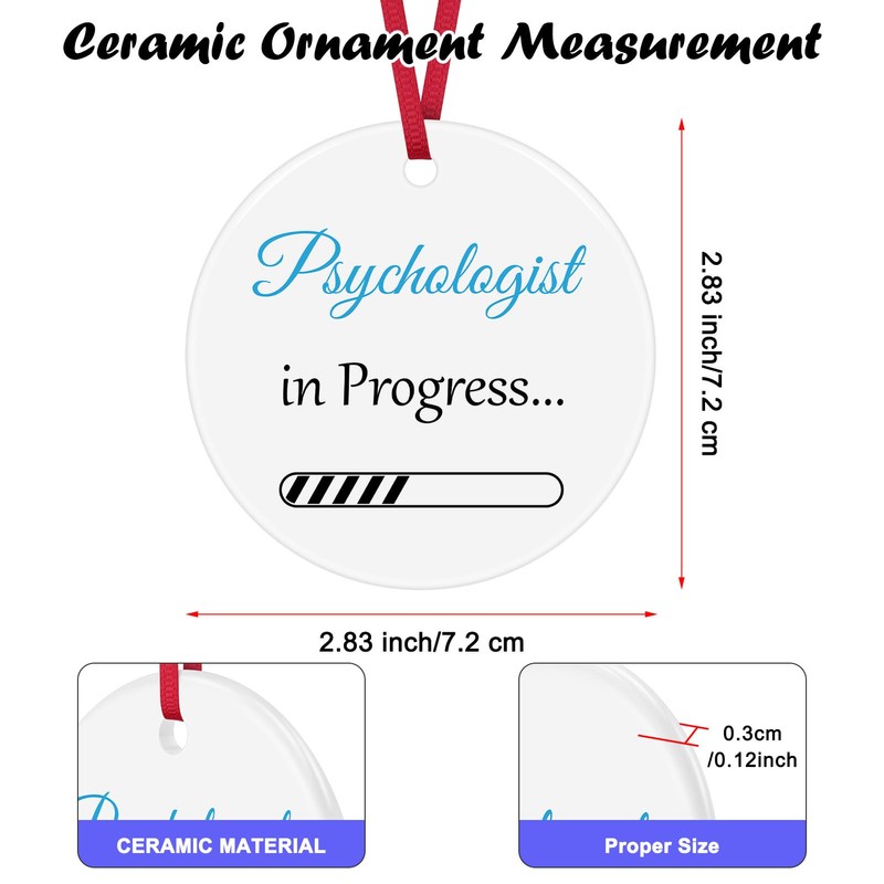 Psychotherapist Gift Ceramic Ornament Future Psychologist Christmas Birthday Gift Psychologist