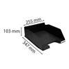 Exacompta - Ref 11514D - ECOBlack Letter Tray Combo Maxi
