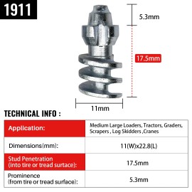 100pcs Jinxin Stud Fatocy Supply JX1911 Wheel Tire Stud Screws Nails Ice Stud for Tractors Truck Loaders Ungroupedtype: Hand Tool Parts